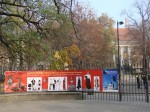 Banner outside the museum